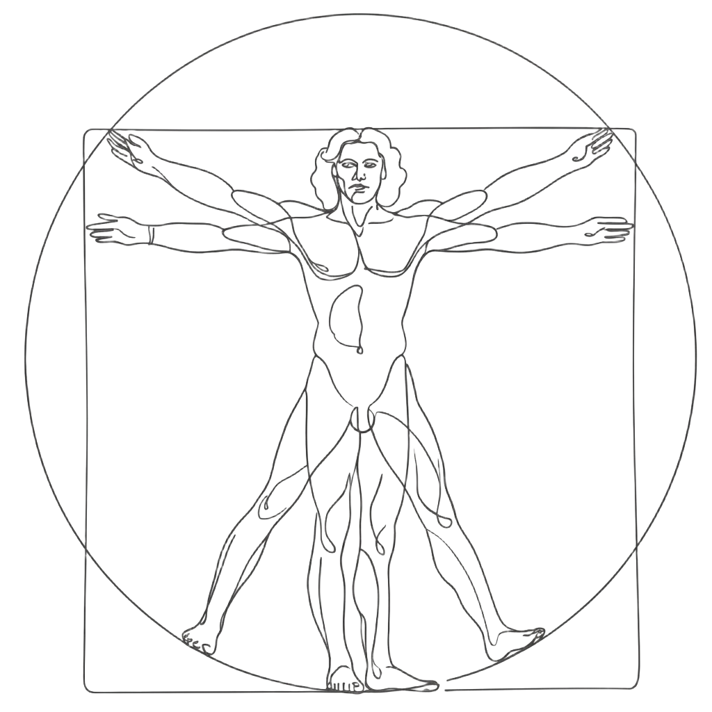 Vitruvian figure — the integrated human